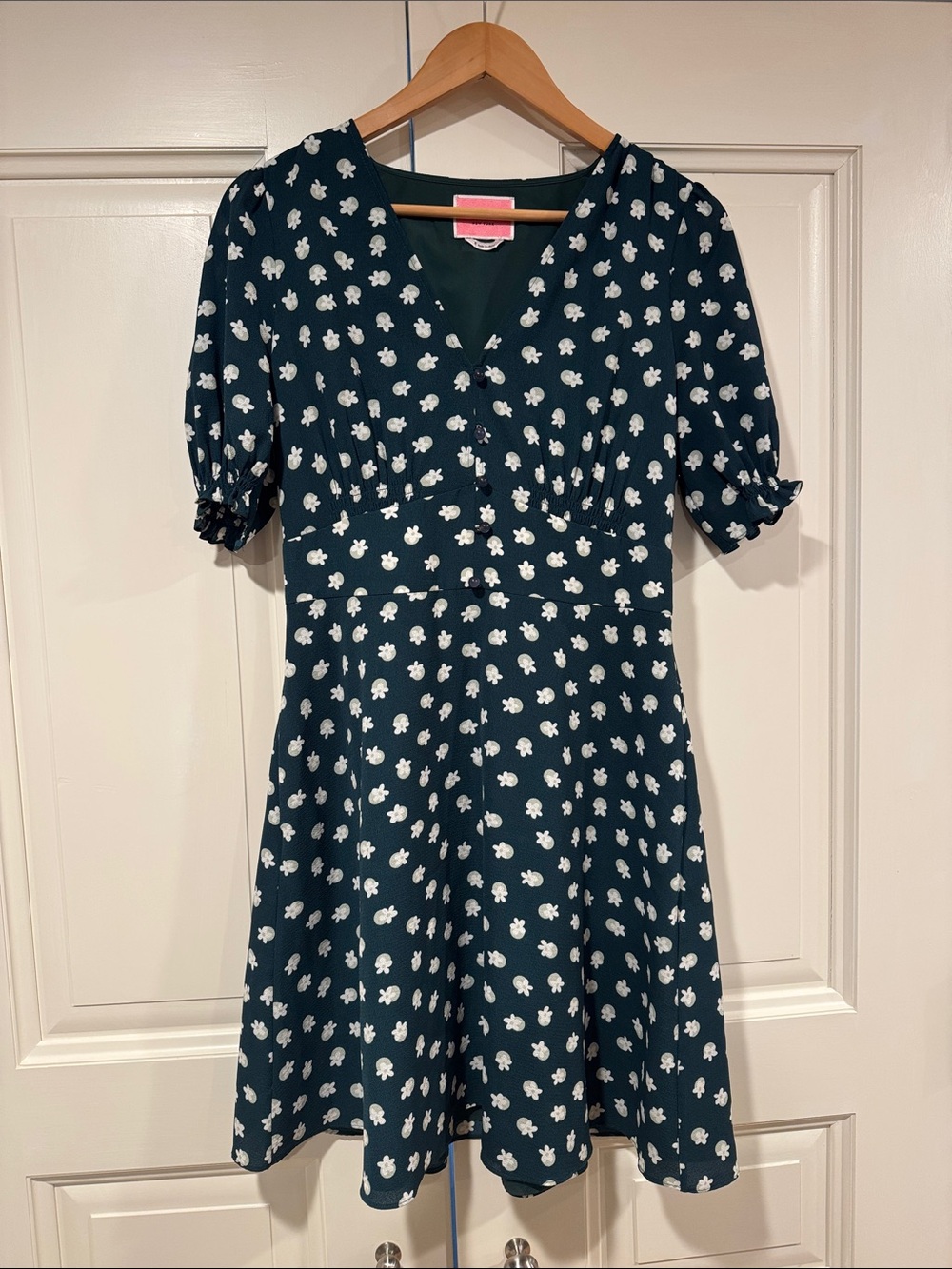 kate spade Navy Mini Dress with White Floral Print